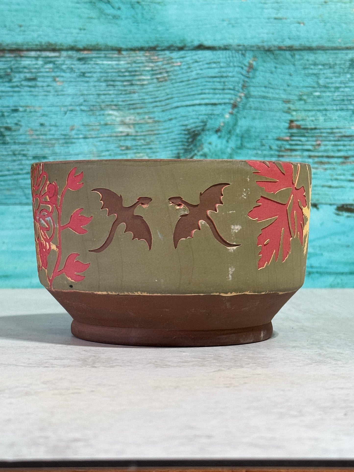 Bowl  - Dragon - green