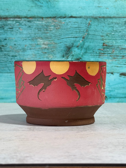 Bowl  - Dragon - red