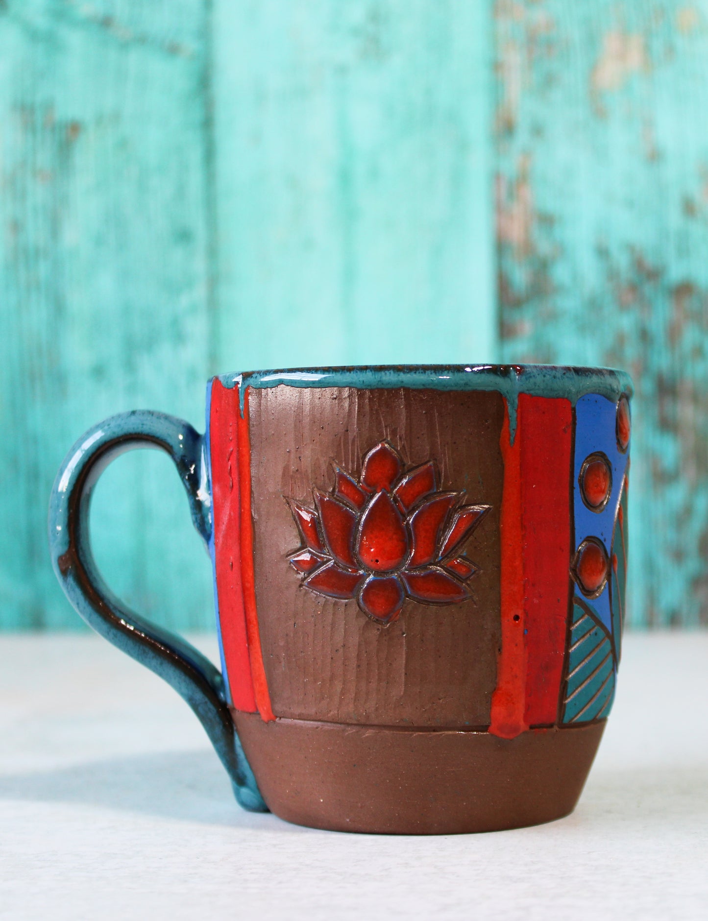 Mug - Carved Lotus  12