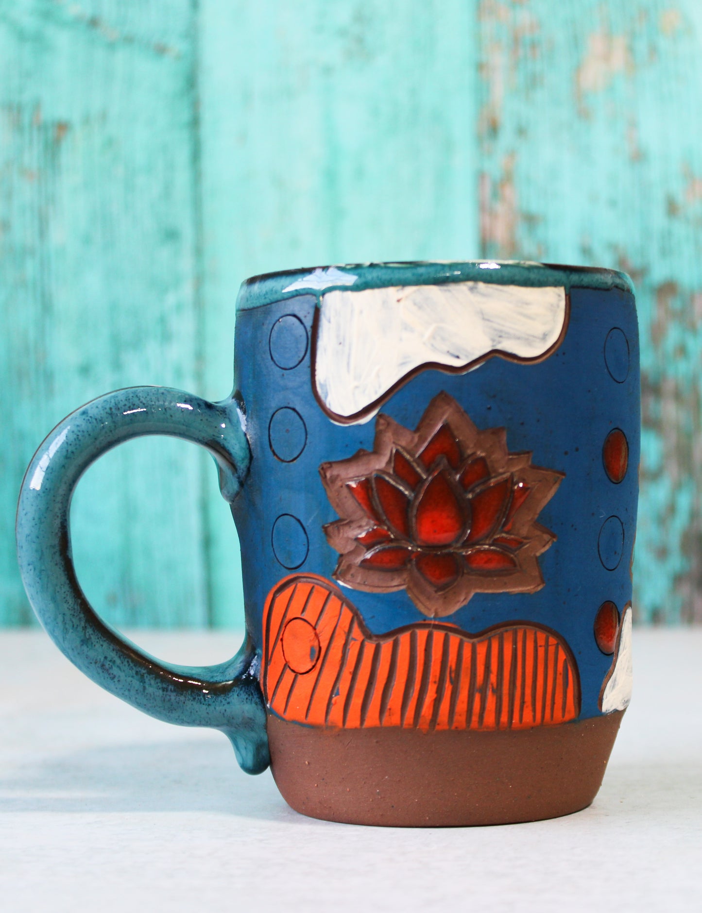 Mug - Carved Lotus  13