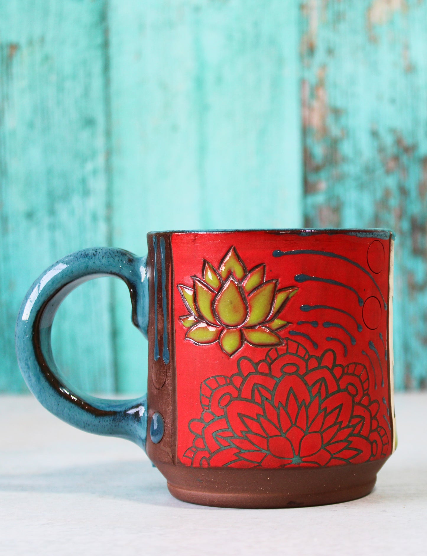 Mug - Carved Lotus  32