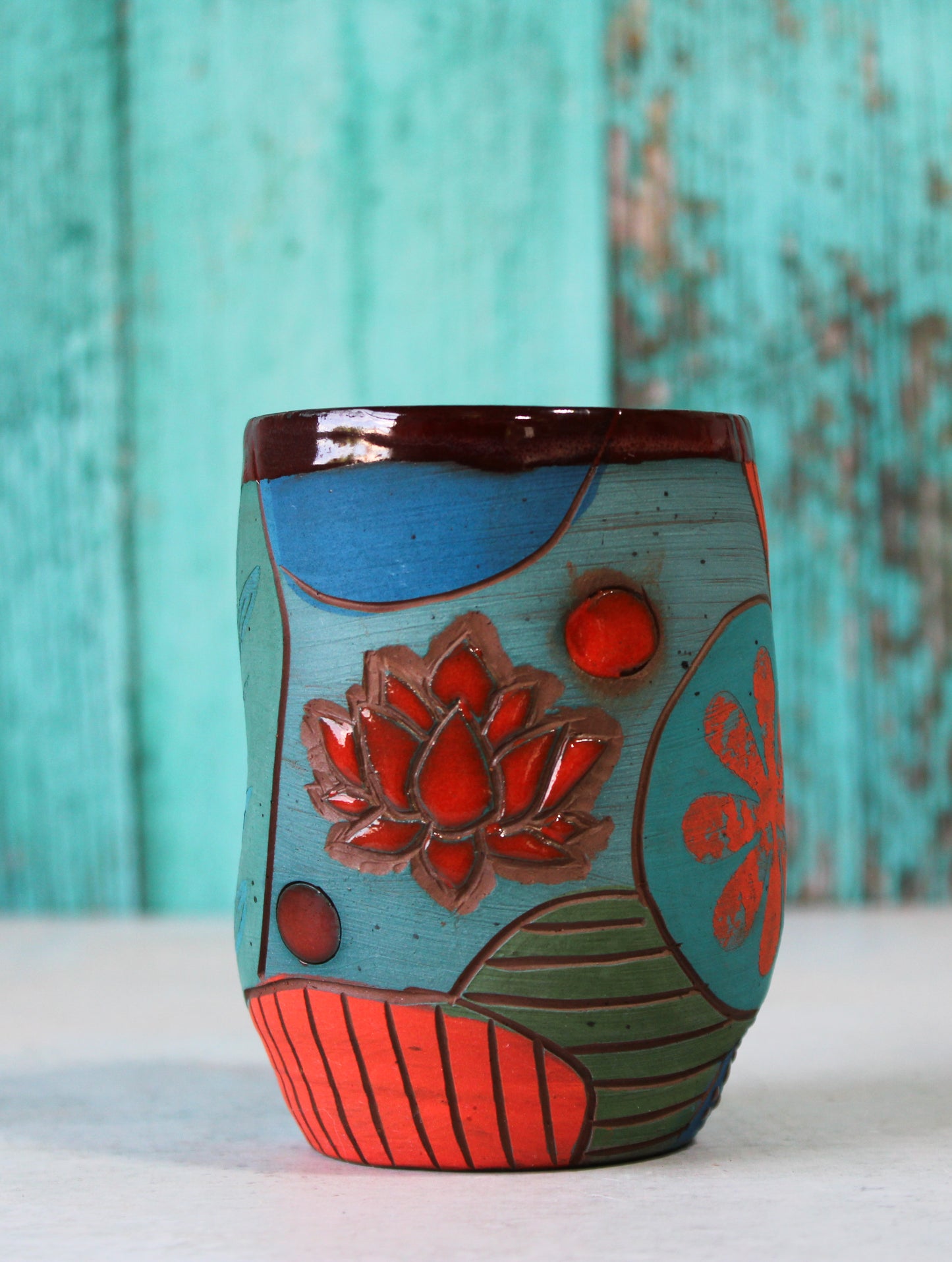 Cup - Carved Lotus - 02