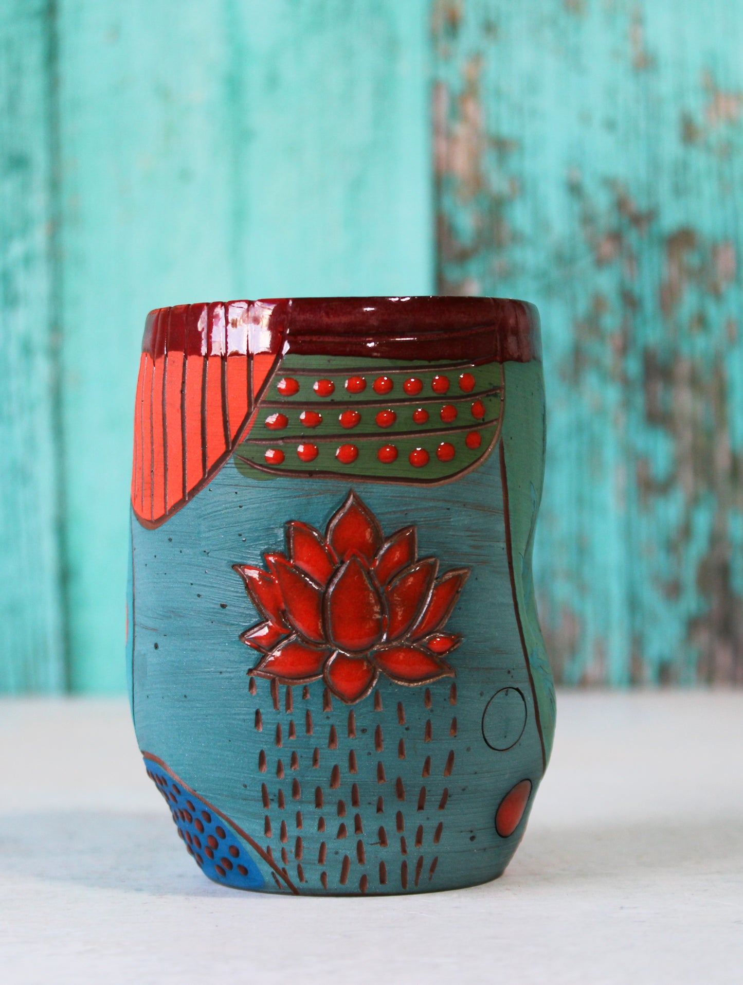 Cup - Carved Lotus - 02