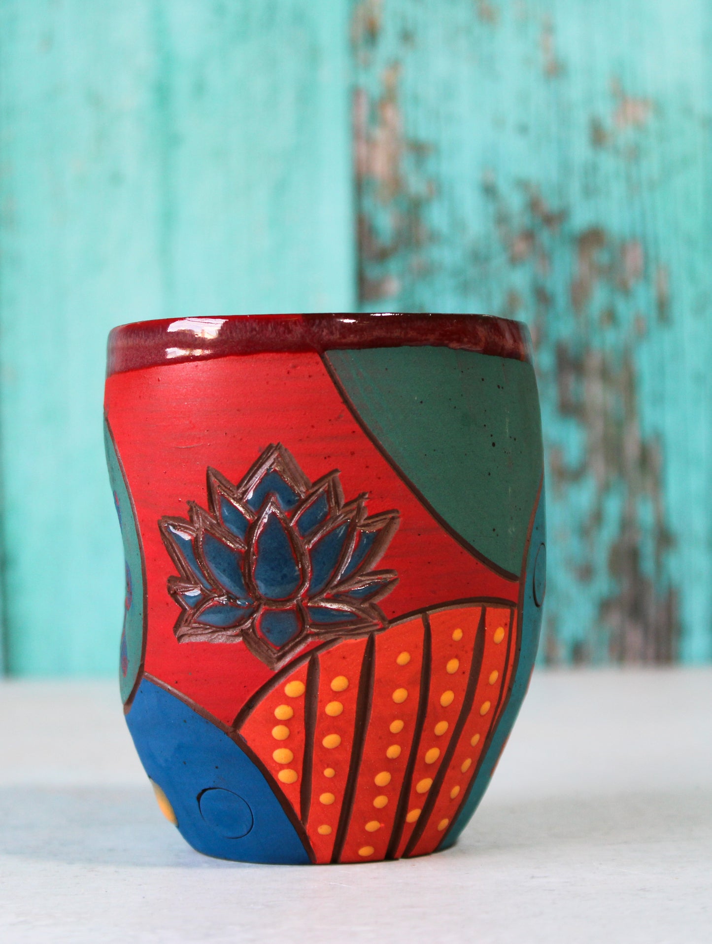 Cup - Carved Lotus - 05