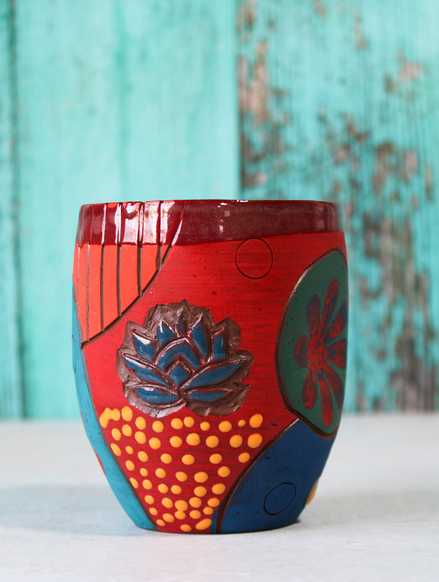 Cup - Carved Lotus - 05