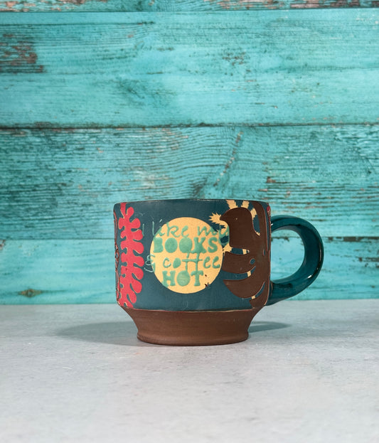 Mug - Books + Coffee hot 0