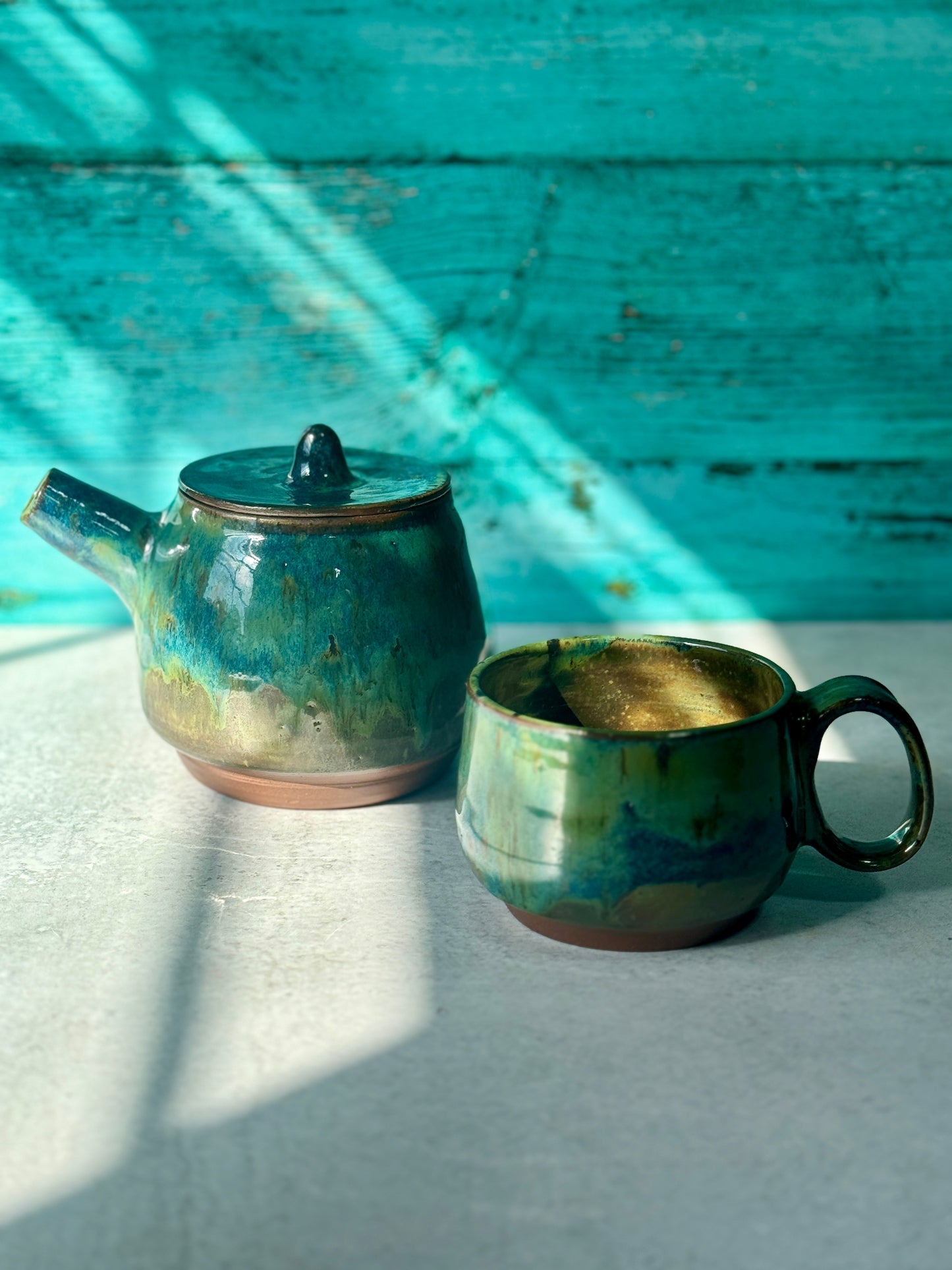 Teapot + Tea cup set -  no handle