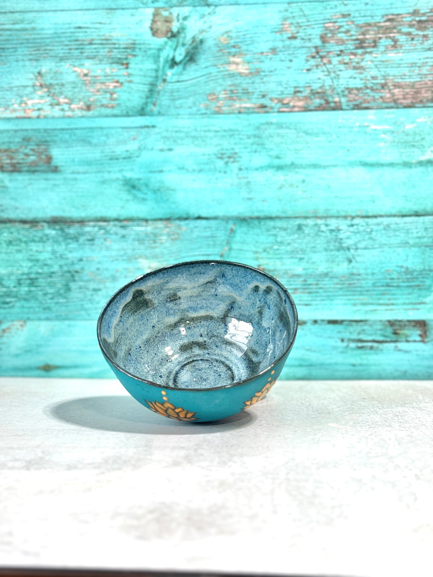 Bowl - blue and yellow